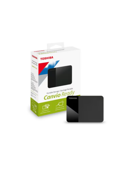 Disco duro externo portátil Toshiba Canvio Ready de 4TB en acabado negro texturizado