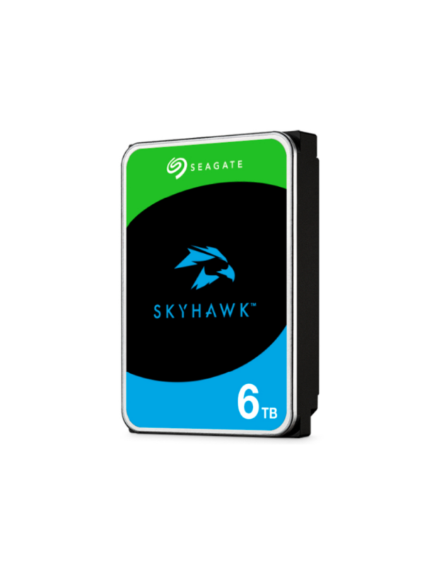 Disco duro interno Seagate SkyHawk 6TB de 3.5 pulgadas para sistemas de videovigilancia.