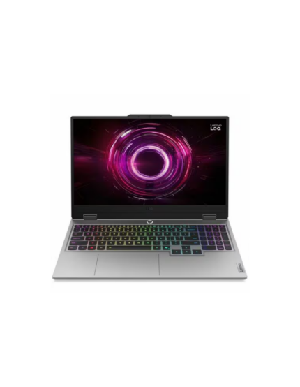 Laptop gamer Lenovo LOQ 15AHP10 de 15.6 pulgadas color Luna Gray con procesador AMD Ryzen 7 y tarjeta gráfica NVIDIA de 8GB.