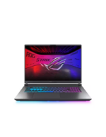 Laptop para videojuegos de 18 pulgadas color gris con procesador Intel Core Ultra 9 y tarjeta gráfica NVIDIA RTX 5080 de 16GB.
