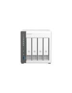 Servidor NAS de almacenamiento en red QNAP TS-433 de 4 bahías tipo torre para nube personal y multimedia.