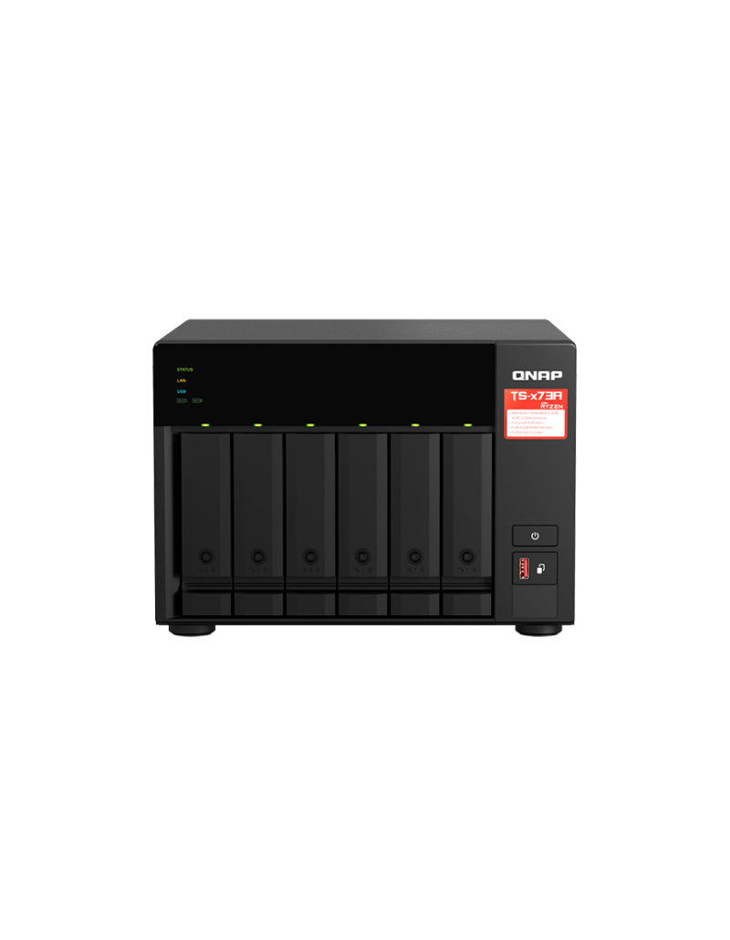 Servidor NAS de almacenamiento en red QNAP TS-673A-8G de 6 bahías tipo torre con procesador AMD Ryzen Servidor NAS de almacenamiento en red QNAP TS-673A-8G de 6 bahías tipo torre con procesador AMD Ryzen.