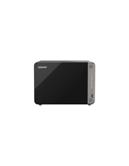 Servidor NAS de almacenamiento en red QNAP TS-AI642-8G formato torre de 6 bahías con procesador Octa-Core para IA.