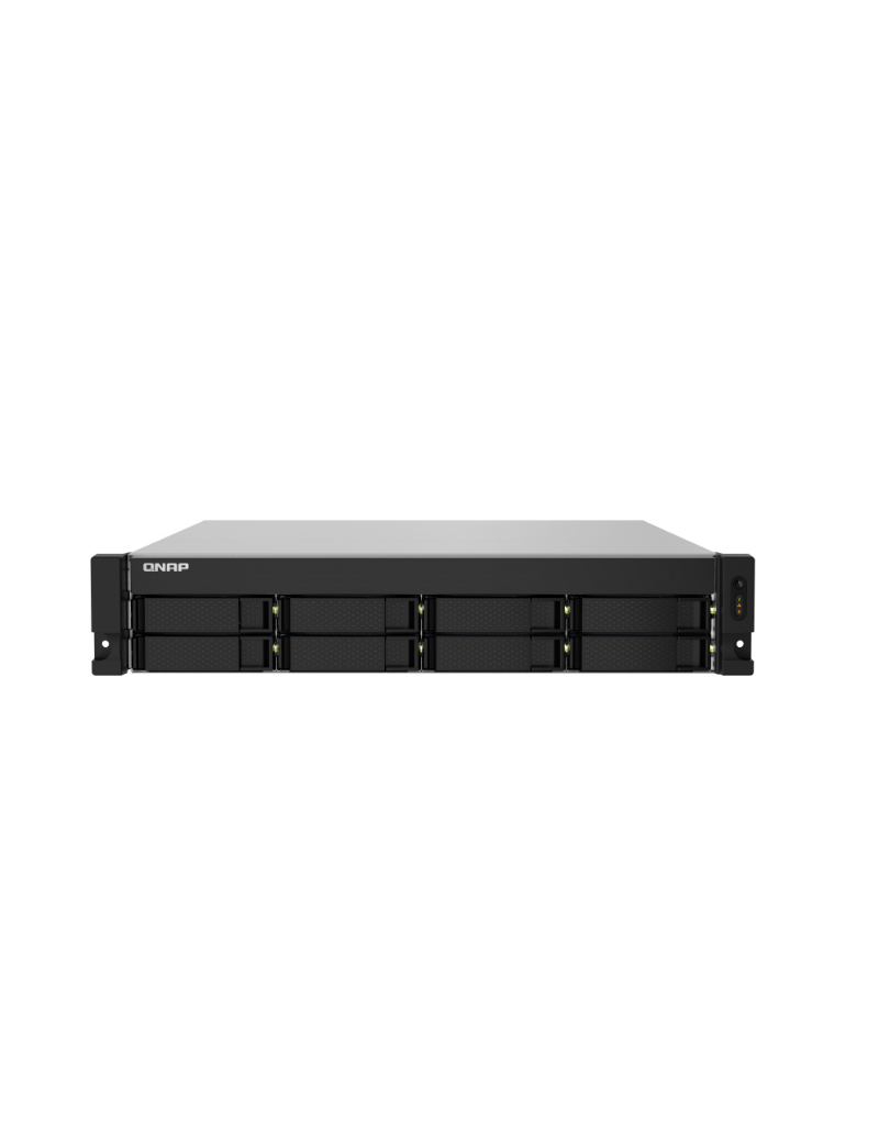 Servidor NAS para montaje en rack QNAP TS-832PXU-RP-4G de 8 bahías con fuentes de alimentación redundantes y puertos 10GbE SFP+ Servidor NAS para montaje en rack QNAP TS-832PXU-RP-4G de 8 bahías con fuentes de alimentación redundantes y puertos 10GbE SFP+.