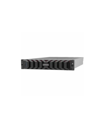 Servidor de montaje en rack Lenovo ThinkSystem SR650 V4 2U con soporte dual socket y bahías de almacenamiento intercambiables en caliente.